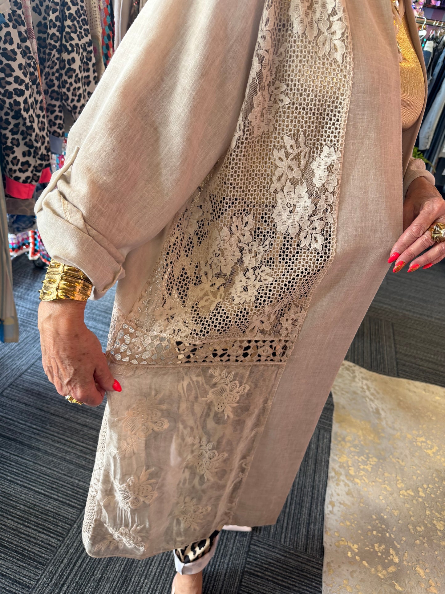 Veste longue Dolce Beige